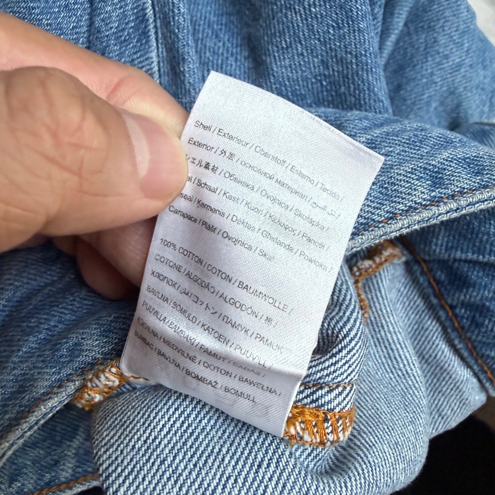 FARM RIO blue cotton denim boxy batwing‎ dolman cropped jean jacket - Picture 8 of 8